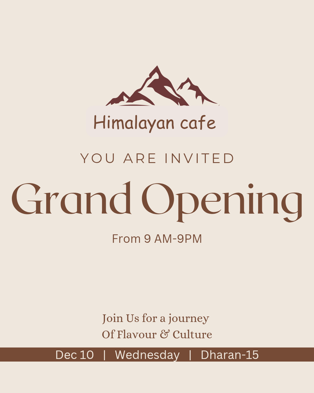 Cafe Event Flyer